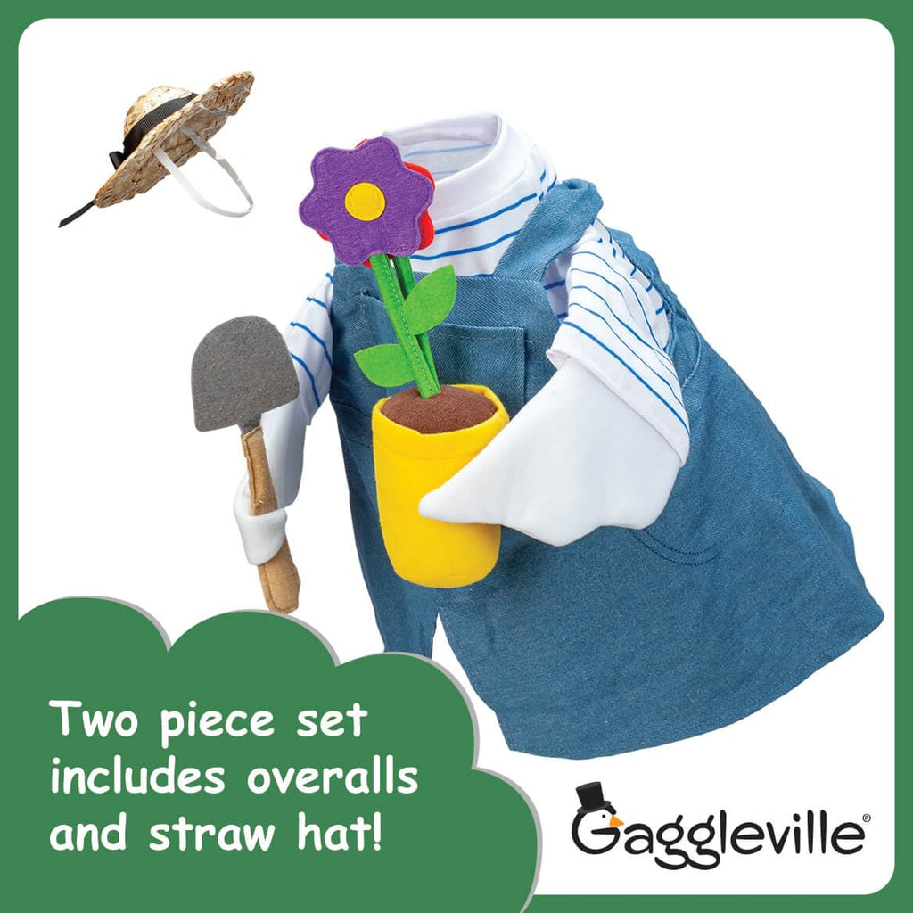 Gaggleville Gardener Goose Outfit, Fits Large 23" H Statue, by Fox