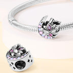 HappyStar 925 Sterling Silver Charms for Bracelets and Necklaces,Combination Dangle Pendants Beads Charms Jewelry Gift for Couples Sisters.（With Spacer Beads）
