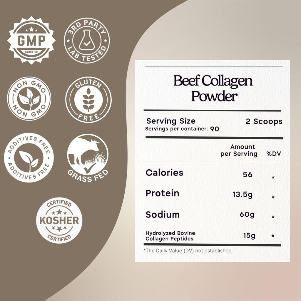Zen Principle Grass-Fed Agglomerated Hydrolyzed Collagen Peptides 3 lb. Anti-Aging Protein Powder for Healthy Hair, Skin & Joints. Paleo and Keto Friendly, GMO and Gluten Free, Pasture-Raised Bovine.