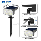 JEJOT Solar Lights Outdoor Waterproof IP65, Super Bright LED, 3000K 2 Lighting Modes, Solar Powered Yard Garden Solar Spot Lights for Outside Landscape Auto On/Off -8 Pack