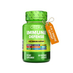 ORZAX 9 in 1 Immune Defense Supplement High Strength Vitamin C & D with Zinc, Quercetin, Turmeric & Ginger, Echinacea Capsules - Herbal Defense for Immune System Support - 60 Veg Capsules