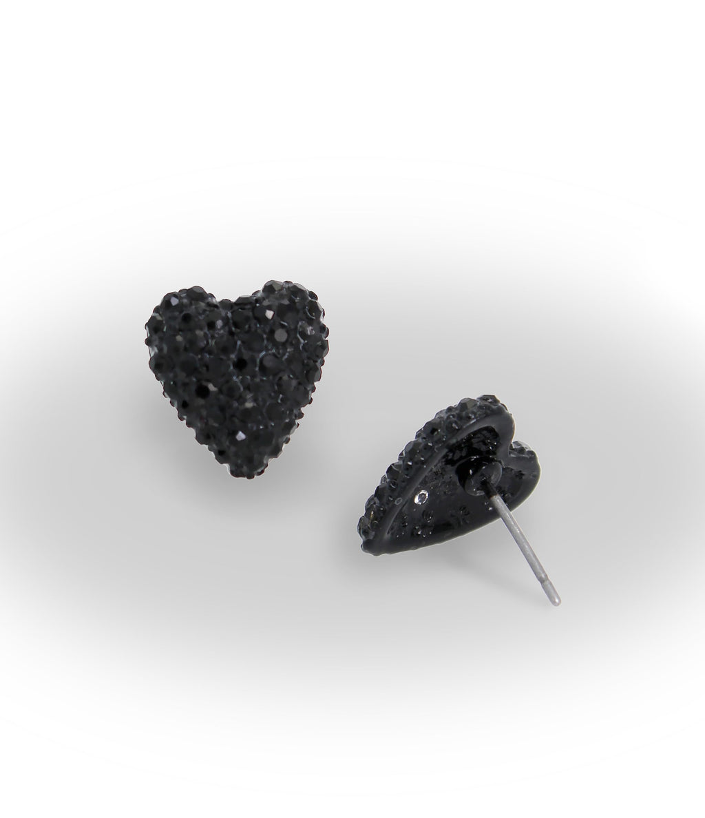 Betsey Johnson Heart Stud Earrings