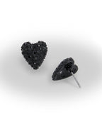 Betsey Johnson Heart Stud Earrings