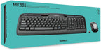 Logitech MK335 Full Size Quiet Wireless Keyboard Mouse Combo - Black/Silver
