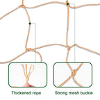 Jute Trellis Netting - Jute Netting for Garden, Heavy Duty Plant Support Netting for Climbing Plants, Cucumber, Vine, Fruits & Vegetables, Climbing Vining Plants (6.6 Ft x 9.8 Ft, 5.9 Inch Squares)