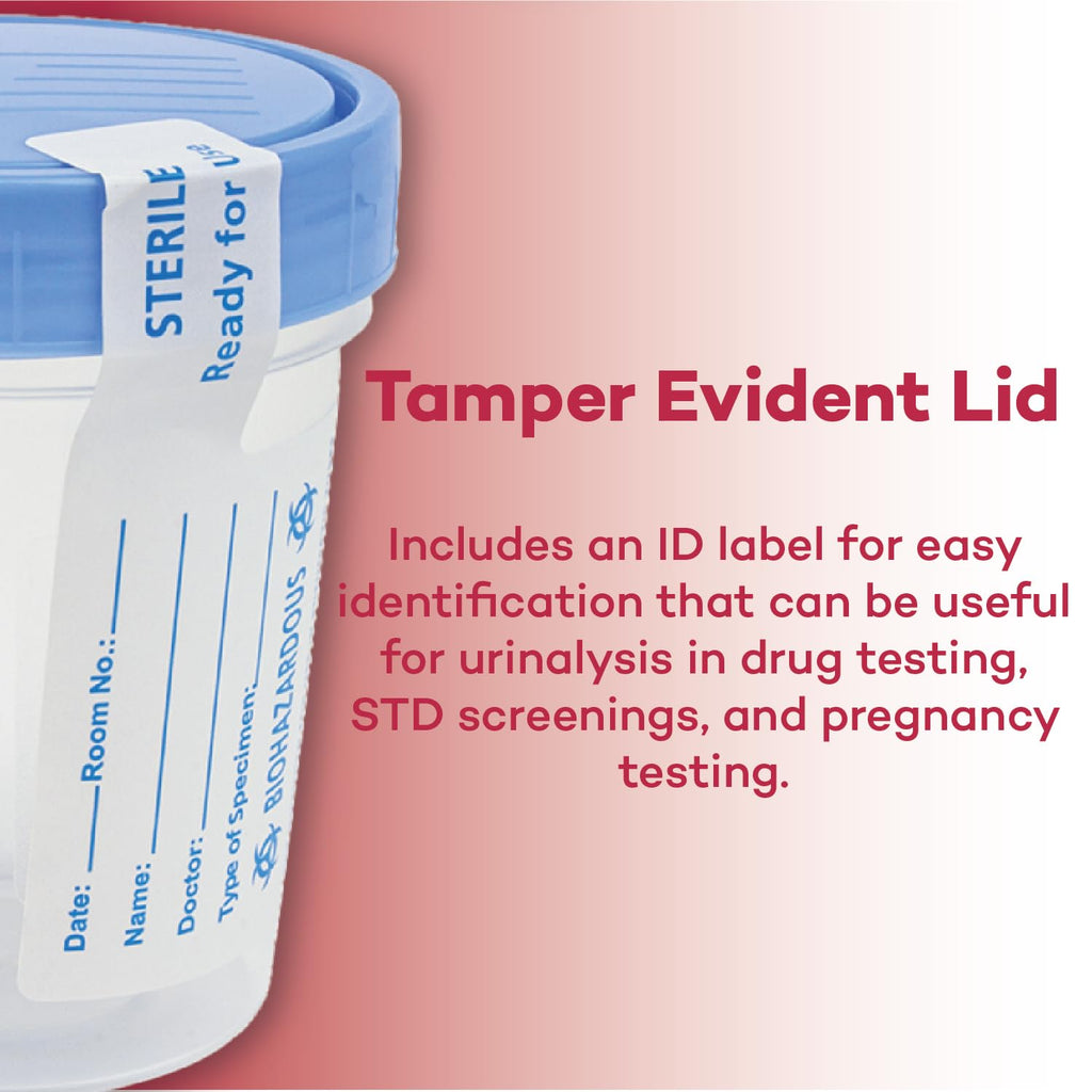 Dealmed 781044 Urine Specimen Cups - 4 oz, Leak Resistant, 5 Count