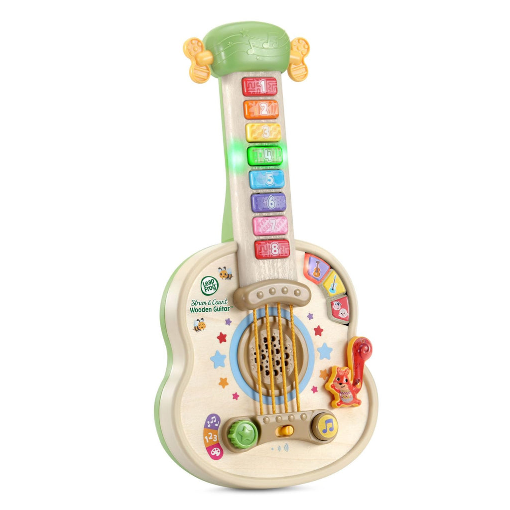 LeapFrog Strum and Count Wooden Guitar, Musical Toddler Toy