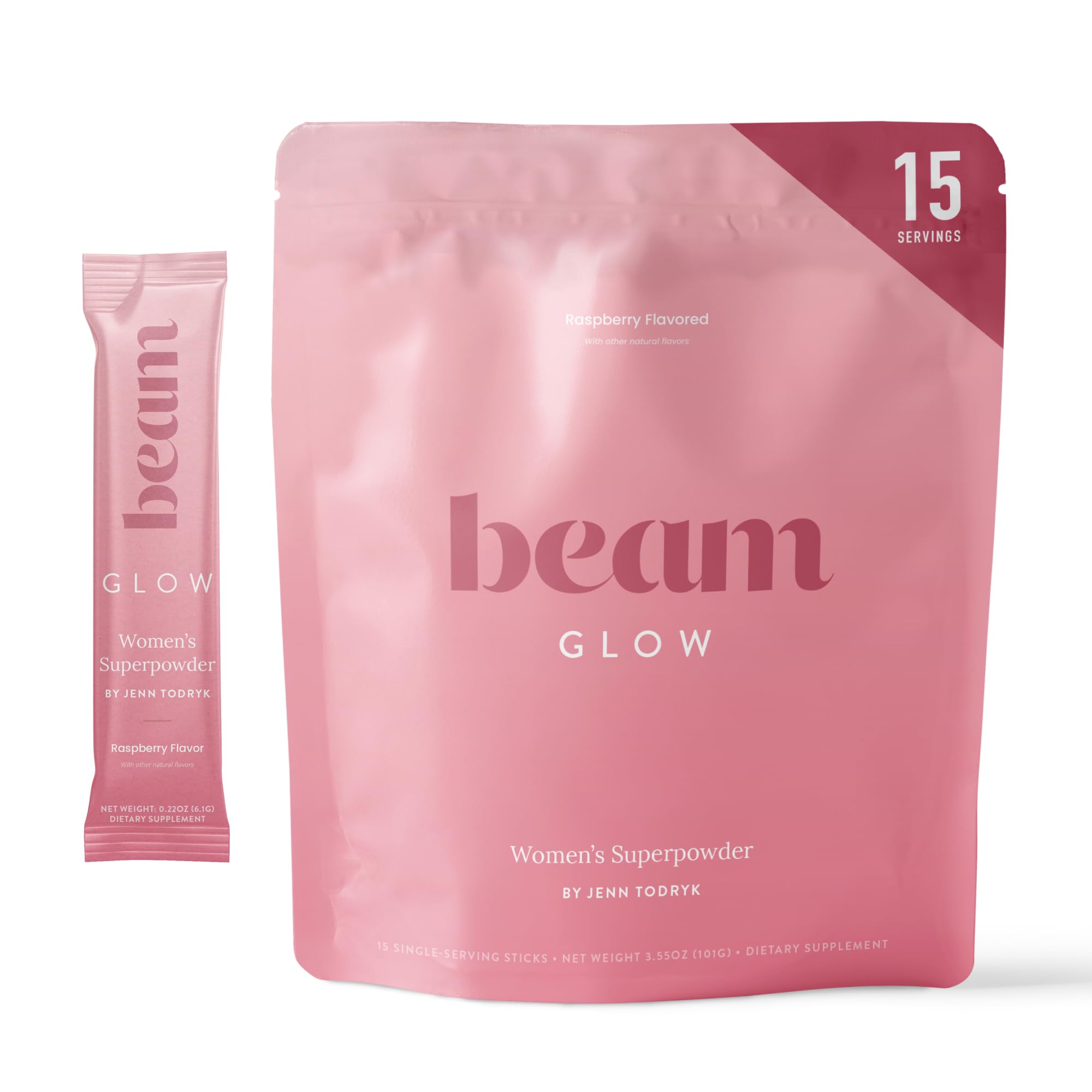 Beam Glow, Hormone Balance for Women, Cortisol Support for Women, Thyroid Support Powder with Selenium, Bromelain and Chasteberry, PMS Relief, Hair Skin & Nails, Health and Wellness Gift, 15 Servings