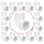 20 Pack 3/4" 90 Degree Elbow Pipe Fittings 2 Way Right Angle PVC Pipe Fitting, Furniture Build Grade SCH40 (Socket x Socket) 3/4" PVC Fitting Connectors for DIY PVC Shelf Garden Support Structure