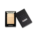 Zippo Vintage Brushed Brass with Slashes Pocket Lighter