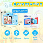 Seckton Upgraded Kids Selfie Camera, HD Digital Video Camera for Kids-Blue
