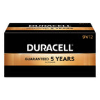 Duracell - CopperTop 9V Alkaline Batteries - long lasting, all-purpose 9 Volt battery for household and business, 12 Count (Pack of 1) (MN1604BKD)