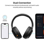 TOZO HT3 Hybrid Noise Cancelling Wireless Headphones, 90H Over Ear Headset