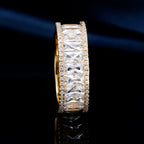 MDFUN 18K Gold Plated Eternity Wedding Band for Women