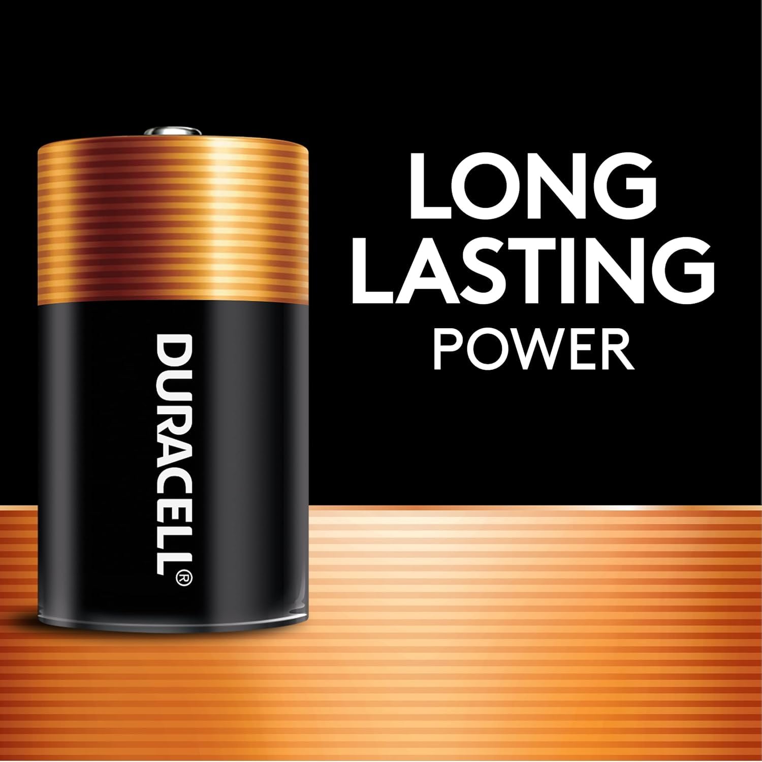 DURACELL Coppertop D Batteries, D Battery with Long-Lasting Power, All-Purpose Alkaline D Battery for Household and Office Devices