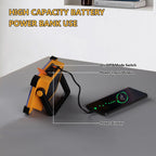 120W Solar Rechargeable Work Light, 144 LED 10000LM Portable Flood Light with Stand, IP66 Waterproof 4 Modes LED Job Site Lighting Flashlights for Mechanic Camping Fishing Car Repair