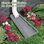 3 Pack Rubber Downspout Splash Block Rain Gutter Down Spout Drain Trays Gray