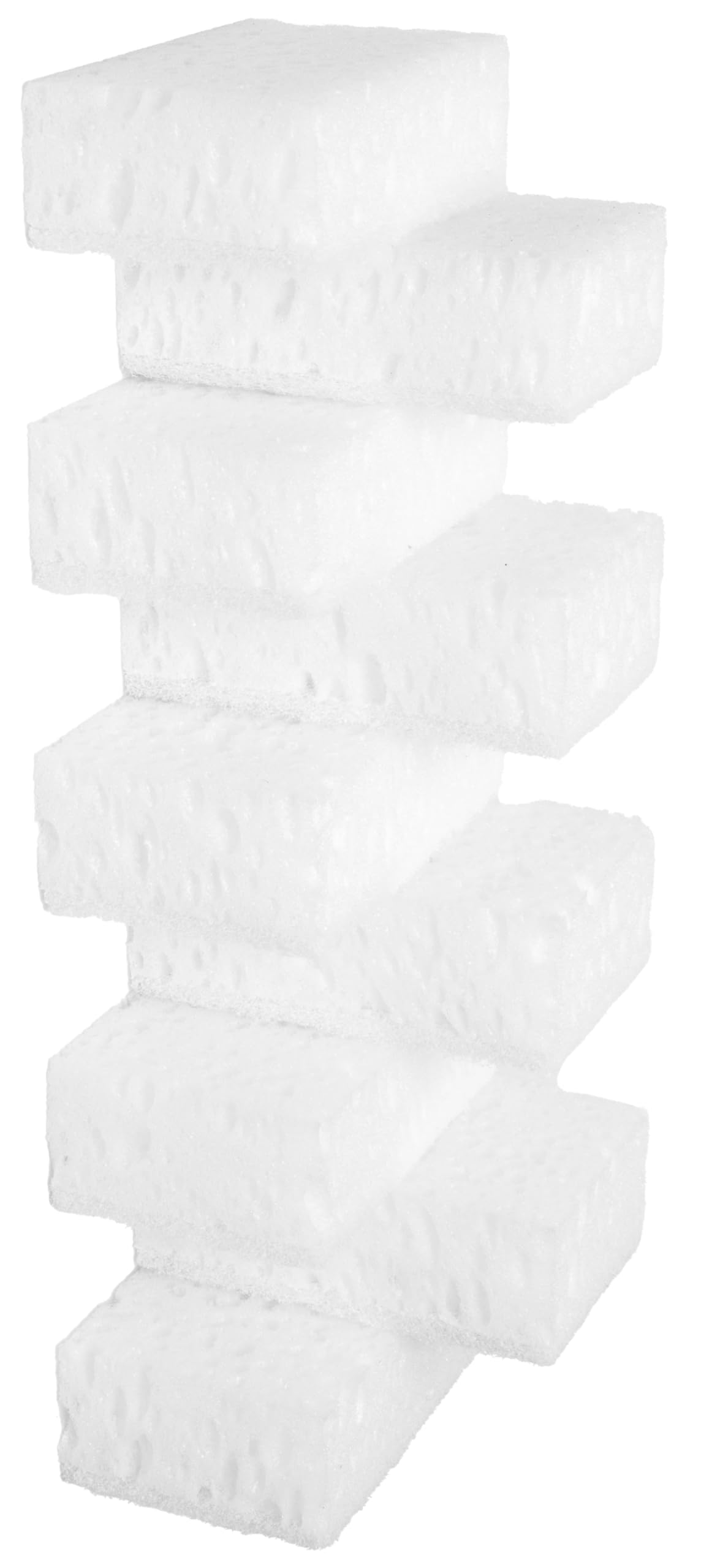 Okleen White Multi Use Scrub Sponges. Made in Europe. 9 Pack, 4.3x2.8x1.4 inches. Odorless Delicate Scrubber for Kitchen and Household Cleaning