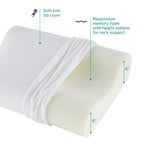 Sleep Innovations Memory Foam Contour Pillow, Standard Size, Head, Neck, and Shoulder Alignment, Side and Back Sleepers, Medium Support