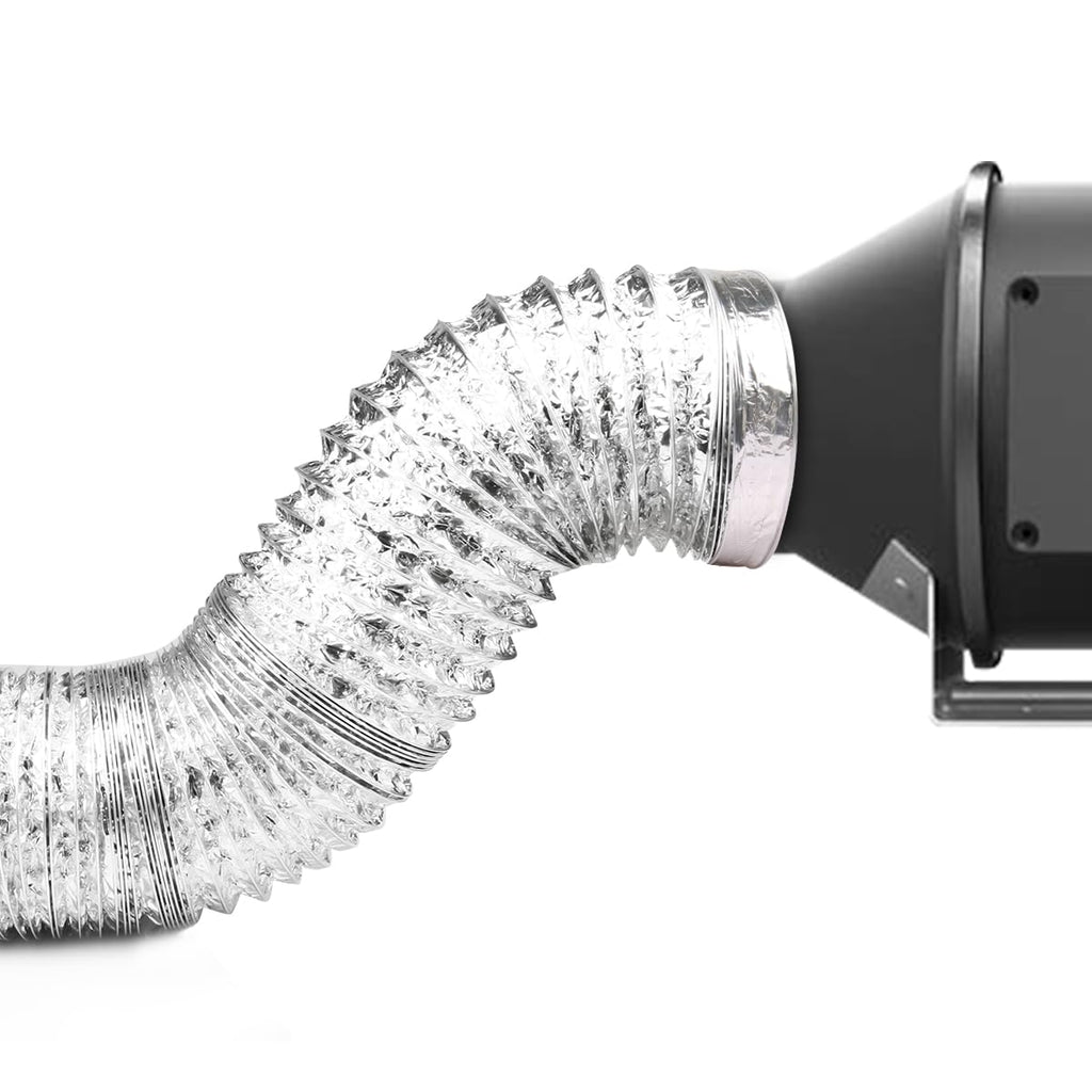 4-Inch Dryer Vent Hose 10FT, Flexible Aluminum Duct with 2 Clamps, Heavy-Duty Four Layer Protection for HVAC Ventilation and Exhaust