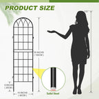 DoCred 4 Pack Garden Trellis for Climbing Plants, 59 Inch Metal Trellis