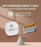 Lyridz Rechargeable Night Light, Motion Sensor Battery Nightlights, Mini Stick-on LED Closet Light, 1-20LM Dimmable Brightness for Bedroom, Kitchen, Washroom, Stairs, Hallway, 3-Pack