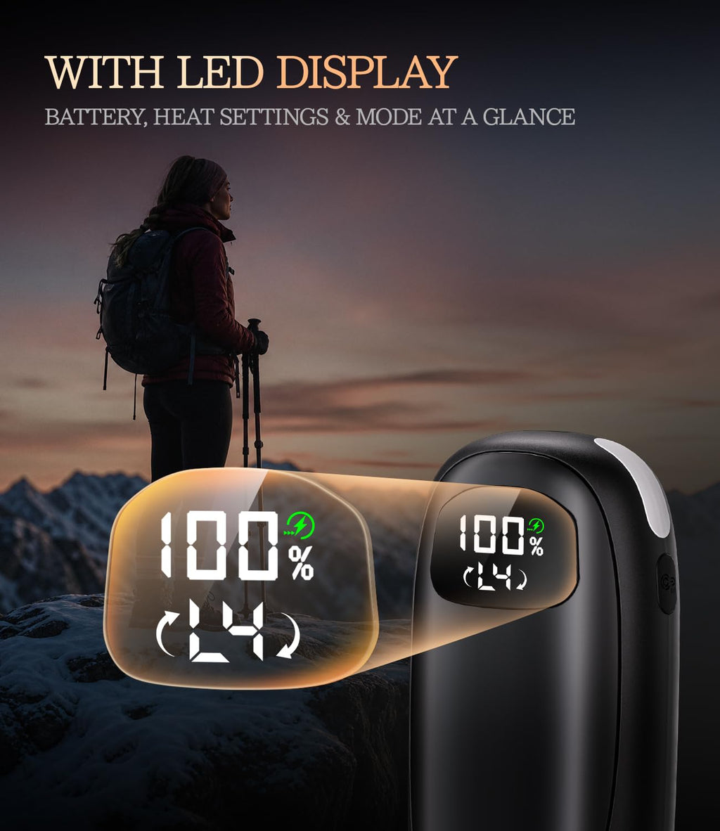 BEYYON Electric Hand Warmers Rechargeable - [with LED Display]
