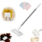 Snap Grip Mini Mop, Cloth Changing Mini Mop, 39 Inch Zero Touch Disposable Lazy Mops with 5 Refill Cloths, Wash-Free Minis Mops for Wet/Dry Floors, Tile, Corners, Home Kitchen Cleaning Essentials (1)