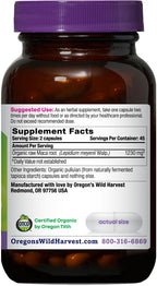 Oregon's Wild Harvest Maca Root | Made with Organic Raw Maca Root and Vegan Capsules, 90 Count