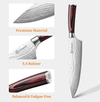 KEEMAKE 8" Chef Knife, Ultra Sharp Kitchen Knife with Ergonomic Handle