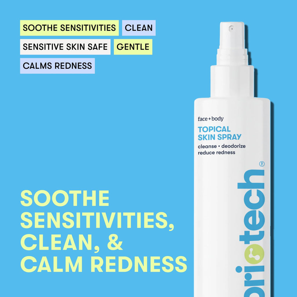 BRIOTECH Topical Skin Spray, Hypochlorous Acid Spray for Sensitive Skin, HOCl Facial Mist, Full Body Support Against Irritation, Calm Redness, Soothe Foot & Scalp, 8.5 oz (2 Pack)
