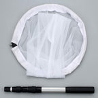 RESTCLOUD Large Insect and Butterfly Net with 14" Ring, 32" Net Depth, Extendable Handle to 36 Inches