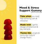 RESCUE Bach Plus Mood & Stress Support Gummies, Daytime Dietary Supplement with Passionflower, GABA, Saffron & Vitamin D, Natural Orange Flavor, Vegan & Gluten-Free, 3 Pack, 180 Count Total