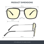 GUNNAR - Stark Industries Edition Blue Light Sunglasses - Blocks 65% Blue Light - Amber Tint