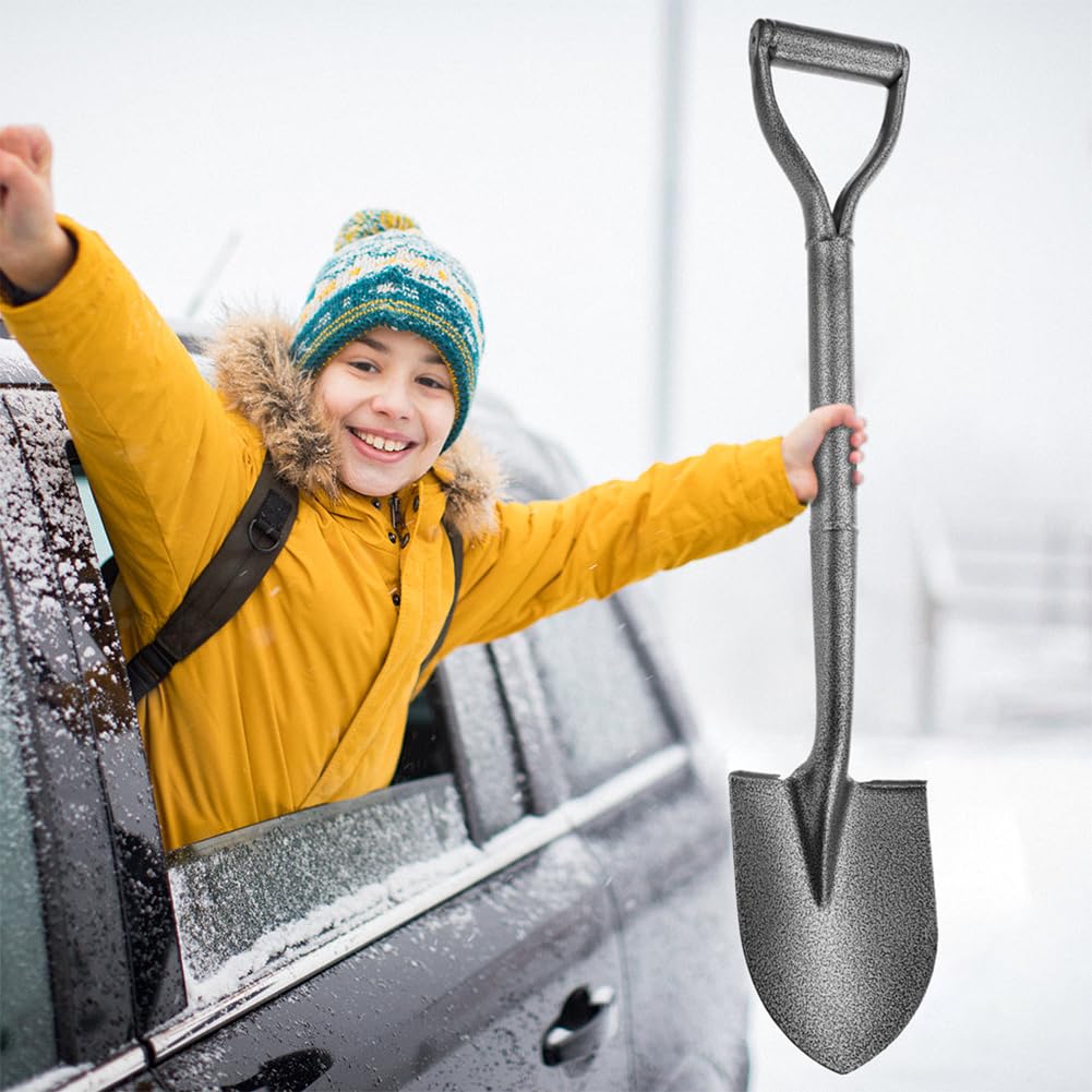 All Metal Shovels for Digging Gardening - 30in Small Shovel Spade with Short D Handle and Steel Blade - Perfect for Camping Planting Overlanding