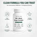 Omvyra Labs NR + Black Ginger Complex, 60 Capsules