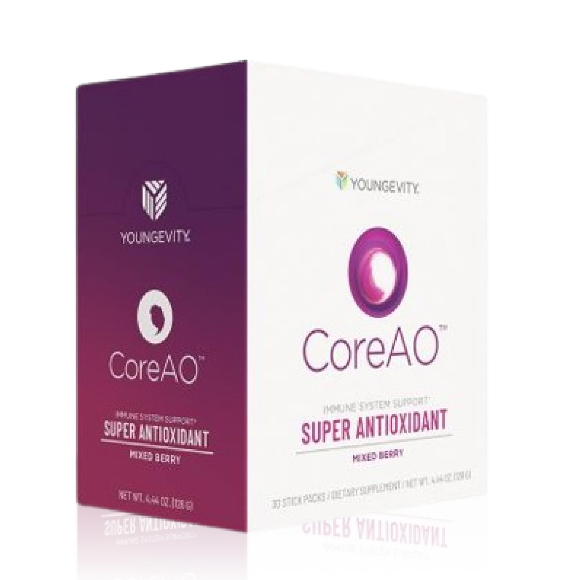 Youngevity Official CoreAO Stiks – Antioxidant Superfood Supplement - Vitamin C, D3, and Zinc - Immune Support, Berry Flavor, On-the-Go Stick Packs, Non-GMO, Gluten-Free, and Low-Calorie – 30 Servings