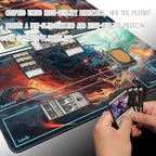 MTG Playmat Size 24x14in Free Storage Bags Non-Slip Backing, Ideal for Card Game Enthusiasts TCG Playmat (DBT3-Rebellion-With Zone)