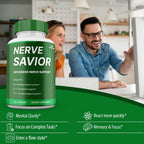 (2 Pack) Nerve Savior Cognitive Capsules, NerveSavior Supplement Pills, Maximum Strength, All Natural Formula
