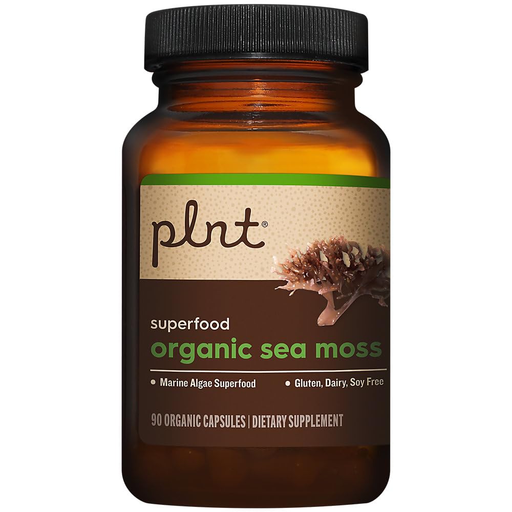 plnt Organic Sea Moss a Marine Algae Superfood a 900 MG Organic Irish Moss (90 Capsules)