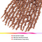 GUOHUI Super Light Butterfly Locs Crochet Hair 12 Inch 6 Packs Pre-Looped Soft Distressed Faux Locs Braids for Women Kids (12 Inch,30#)