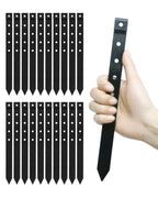 20Pcs Landscape Edging Garden Stakes,10 Inch Metal Garden Stakes,Fence Stakes,Metal Stakes for Edging,Terrace Board,Grass Barrier,Garden Edging Coil (Black)