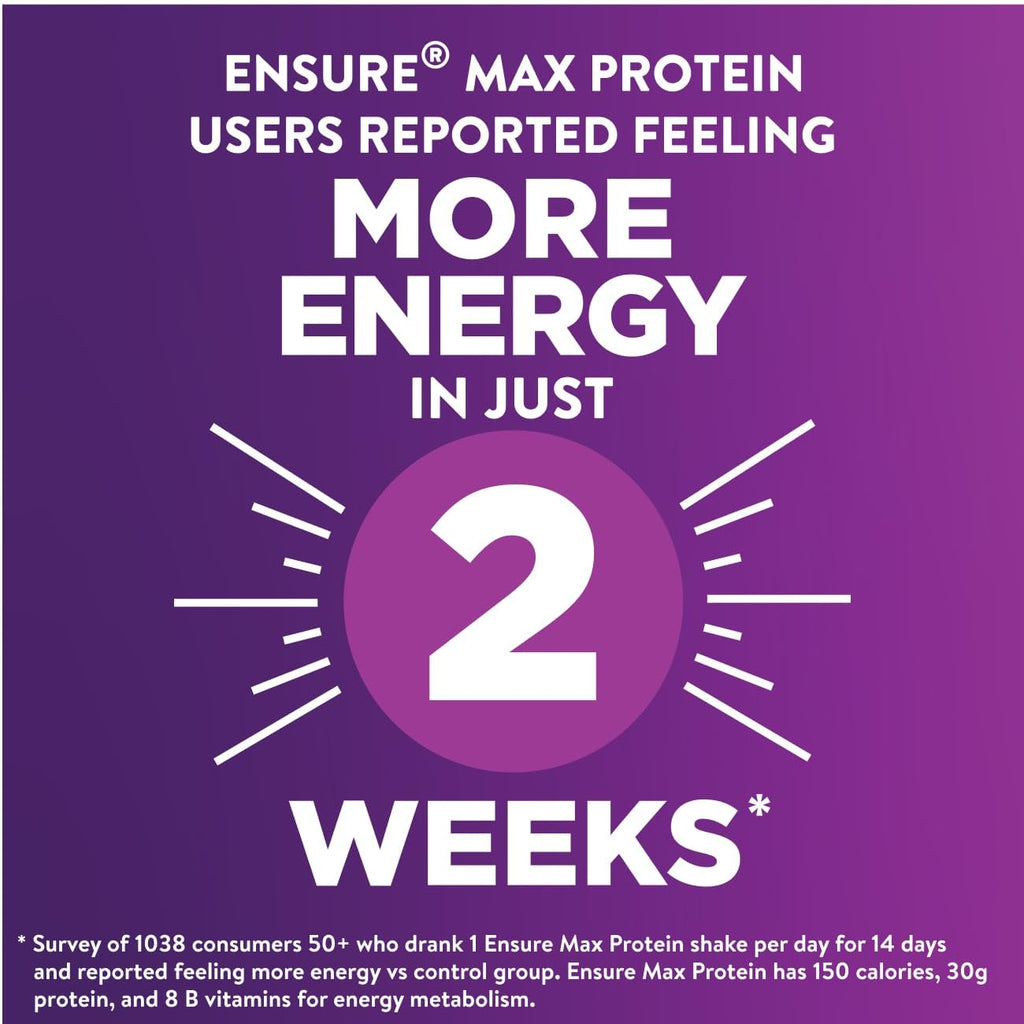 Ensure Max Protein Nutrition Shakes, Variety Pack, With 30g of Protein, 1g of Sugar, Nutrients to Support Immune System Health, High Protein Shake, 11 fl oz, Pack of 8, Liquid