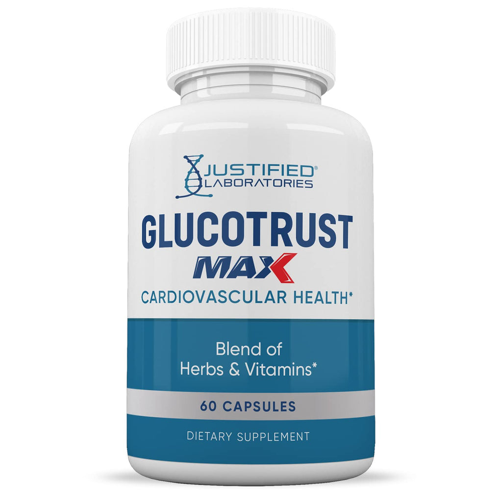Justified Laboratories (5 Pack) Glucotrust Max 1295MG Formula Supplement Pills 300 Capsules