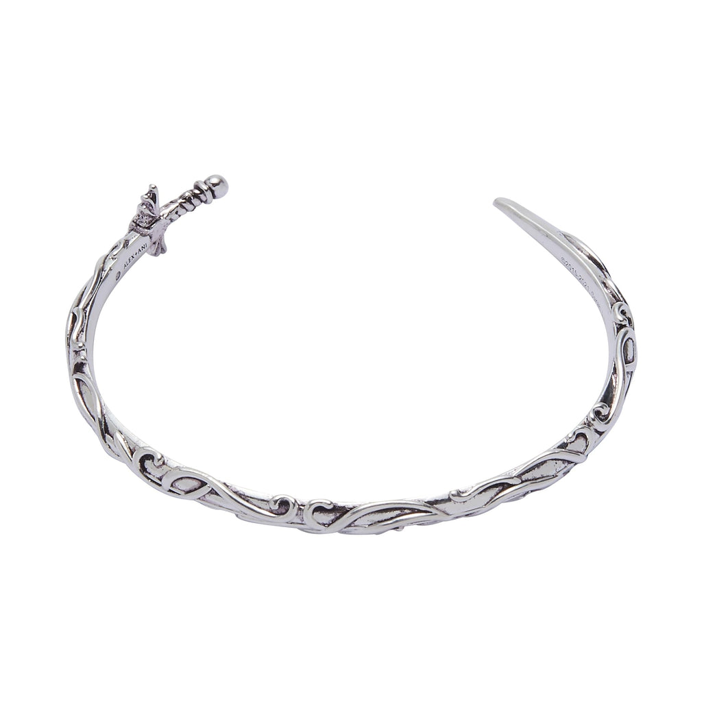 Alex and Ani ACOTAR Illyrian Sword & Shadows Cuff | A Court of Thorns and Roses Gift | Shiny Silver, Brass | Adjustable Cuff Bracelet For Women