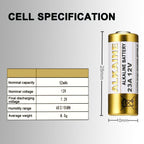 LiCB A23 23A 12V Alkaline Battery (10-Pack)