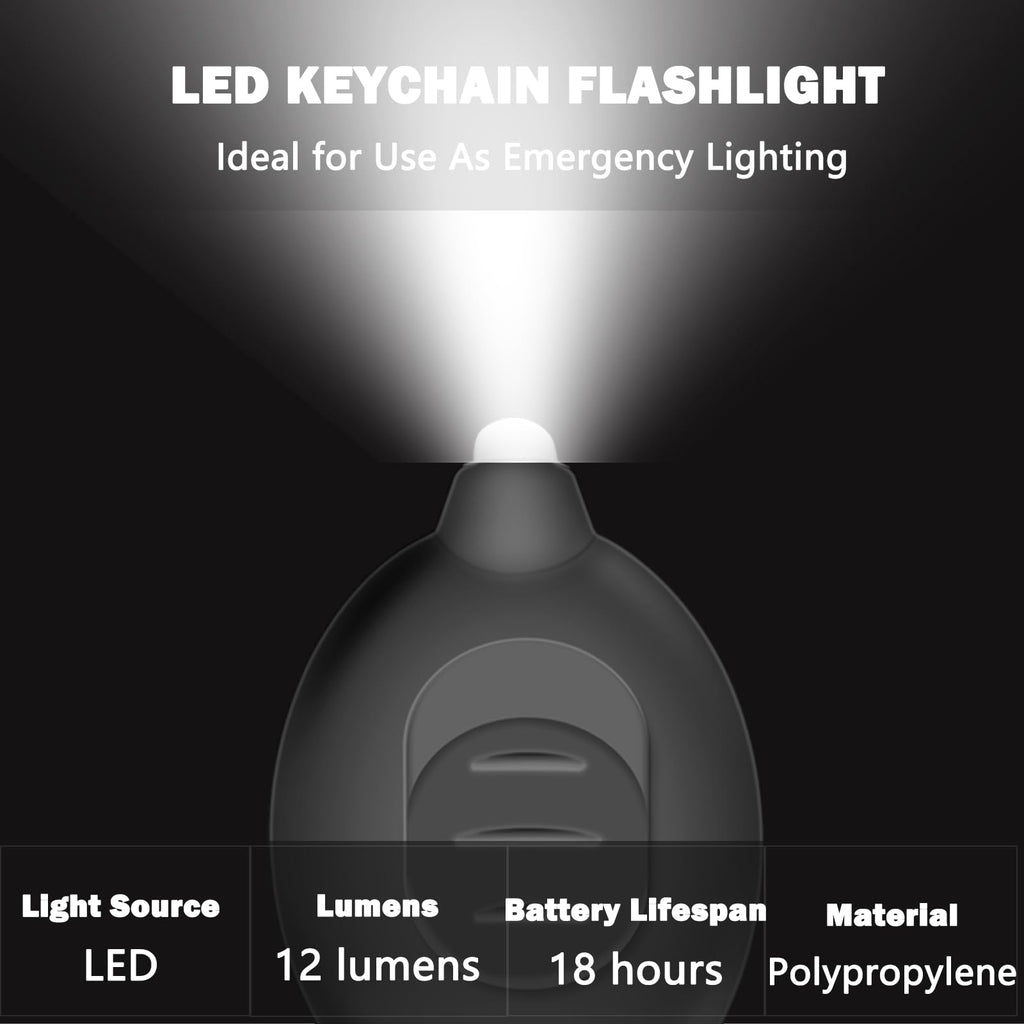 Daemson Mini LED Keychain Flashlight, Ultra Bright Tiny Flashlight, Small Keychain Flashlight White Light, Micro Pocket Key Ring LED Flashlight for Emergency Lighting Batteries Included (16PCS)