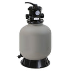XtremepowerUS 16" Above Inground Swimming Pool Sand Filter System 7-Way Multi-Port Valve Pool Filter up to 21,000 Gallons with Stand
