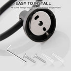 SetSail Towel Holder for Bathroom Wall Matte Black Towel Ring Stainless Steel Heavy Duty Hand Towel Hanger for Bath, Kitchen, 2 Pack