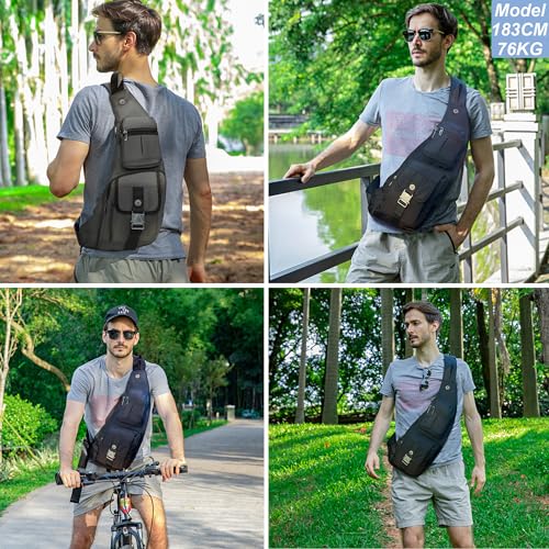 NICGID Sling Bag Chest Shoulder Backpack Crossbody Bags for Men Women